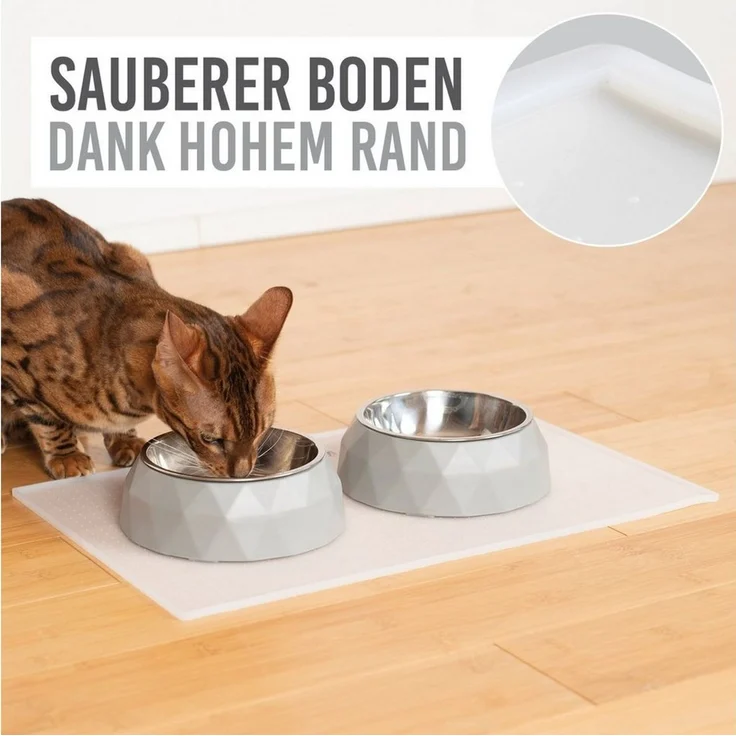 KaraLuna Futternapf Napfunterlage aus Silikon I Futtermatte Hundenapf Unterlage Katzennapf, Silikon-Napfunterlage – Bild 2