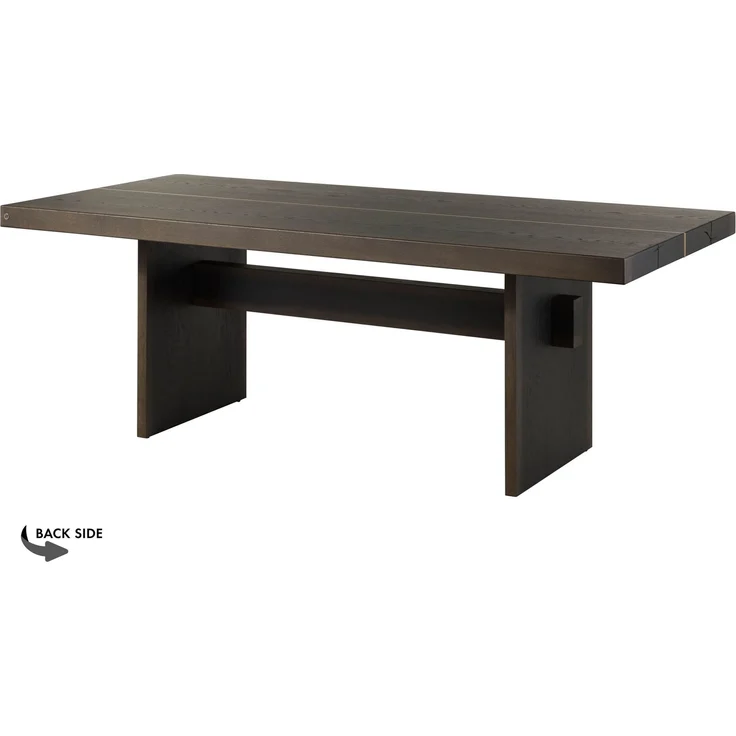 Esstisch Eiche 244 x 100 x 76 dunkelbraun lackiert BEAMS #81 – Bild 10
