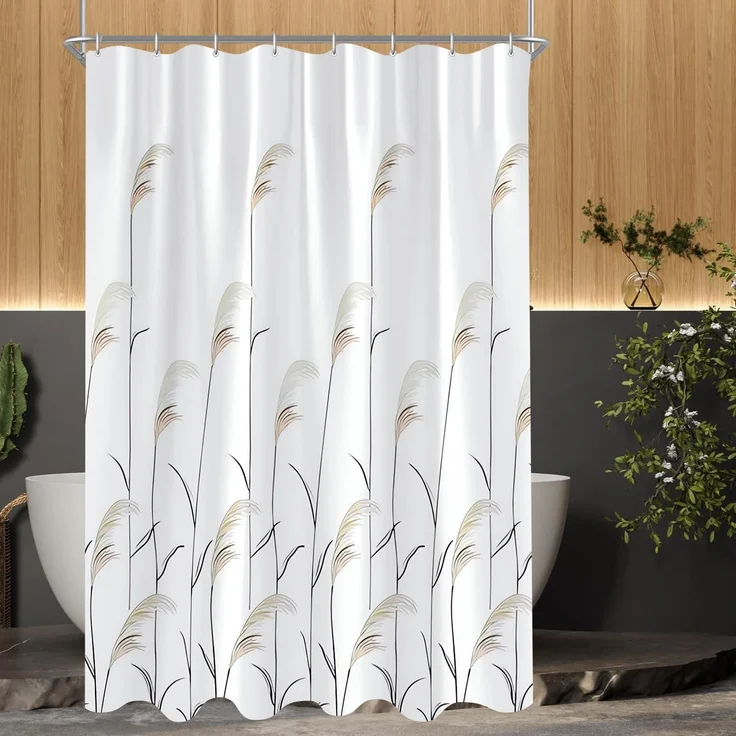Duschvorhang 80x180cm Weizenohr Antischimmel Wasserdicht Polyester – Bild 8