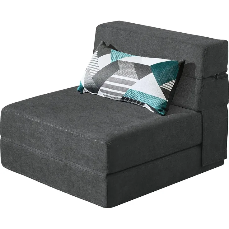 Generic Schlafsessel 70 x 190 cm, Klappbares Schlafsofa, Dunkelgrau