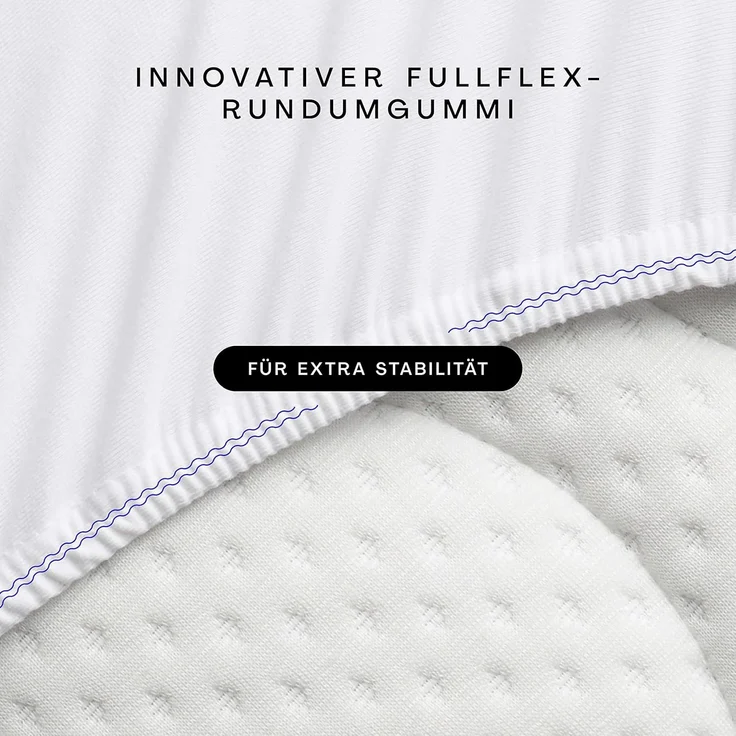 Schlafgut 'Casual' Spannbettlaken, für Matratzen bis 25 cm Höhe, 100% Bio-Baumwolle, Off-white, M 120x200cm - 130x200cm – Bild 6