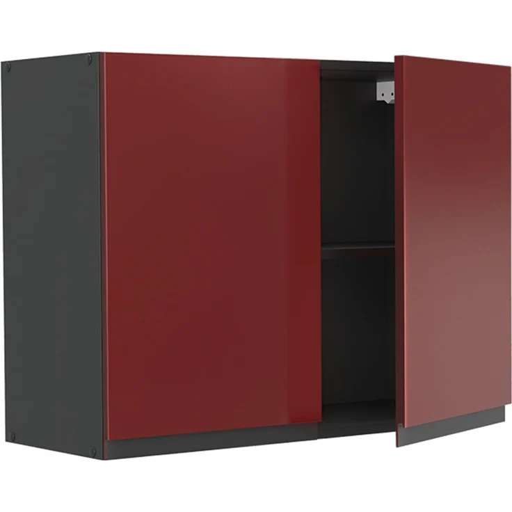 Küchenglasschrank R-Line Rot/Anthrazit 80 cm Vicco – Bild 3
