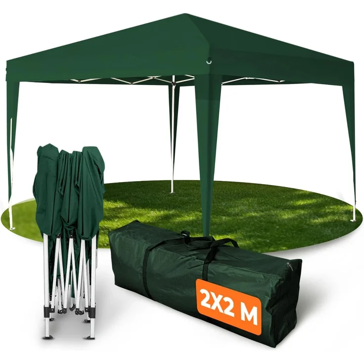 Kronenburg Faltpavillon wasserdicht Dachmaß 2x2 m UV Schutz 50+ Pavillon in Grün – Bild 1