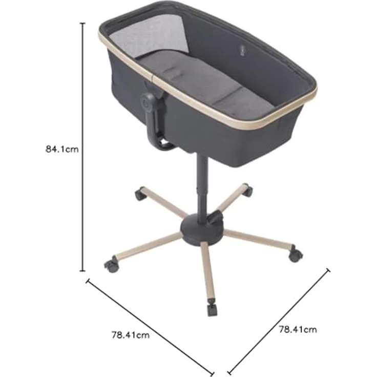 Maxi-Cosi Alba All in 1 Stubenwagen, Einfacher Wechsel zwischen Stubenwagen, Liegewagen und Hochstuhl, 100% recycelte Stoffe, 0 Monate - 3 Jahre alt (15kg), Beyond Graphite – Bild 12