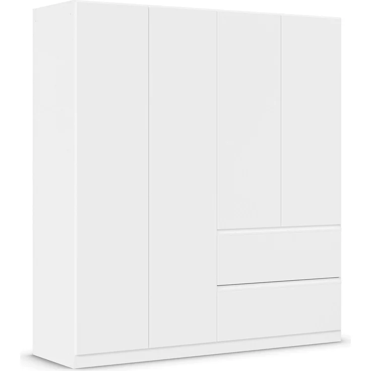 rauch Kleiderschrank, Drehtürenschrank COSTA, 4-türig, push-to-open, Alpinweiß, 181 x 197 x 54 cm – Bild 3