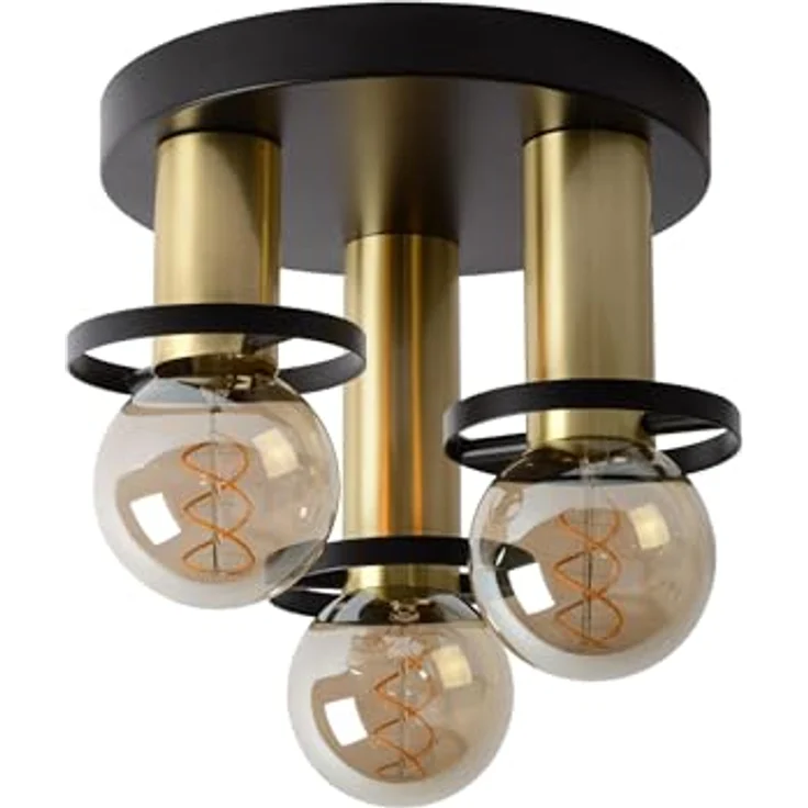 LUCIDE ANAKA Deckenleuchte, Ø 30 cm, 3xE27, Schwarz, geeignet für LED-Lichtquellen, aus Stahl – Bild 2