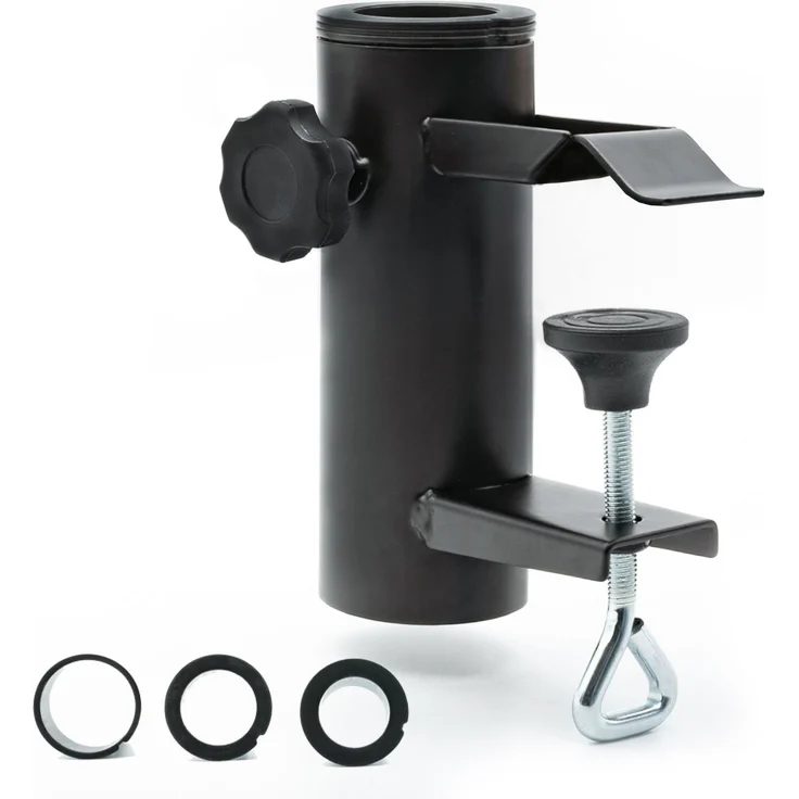 osoltus Sonnenschirmhalter Balkongeländer Klemmsystem Schraube Schwarz – Bild 1