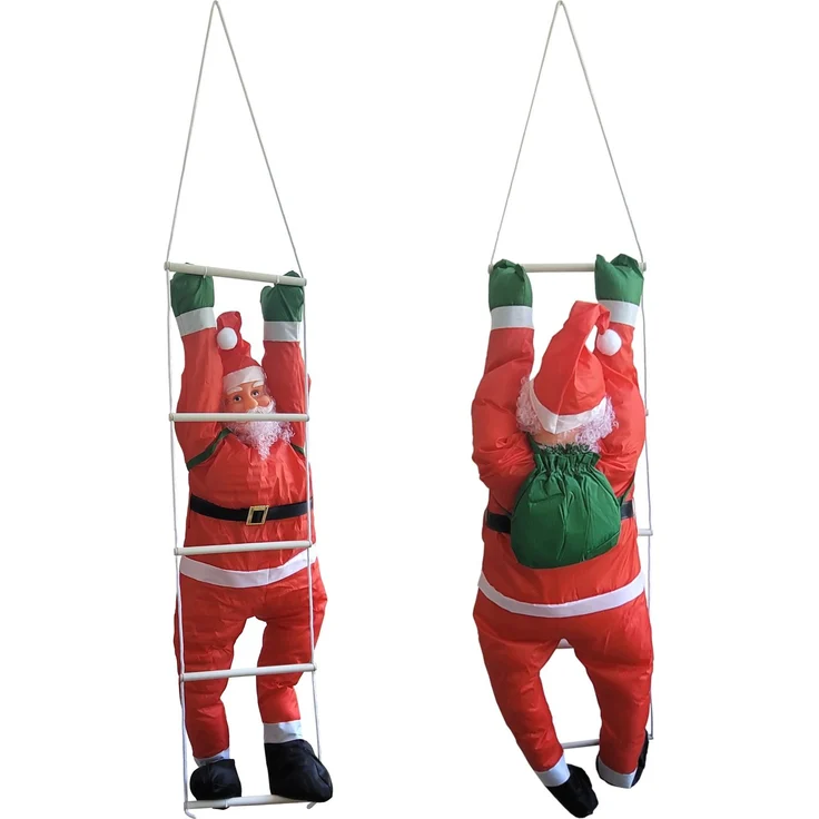 Weihnachtsmann auf Leiter 165cm [en. casa] – Bild 1
