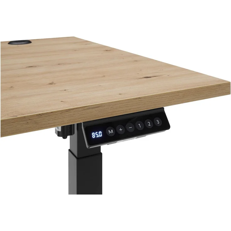 Elektro-Schreibtisch Gedankenplatz / Ben 3, Holzwerkstoff, Schwarz, Holzfarben – Bild 6