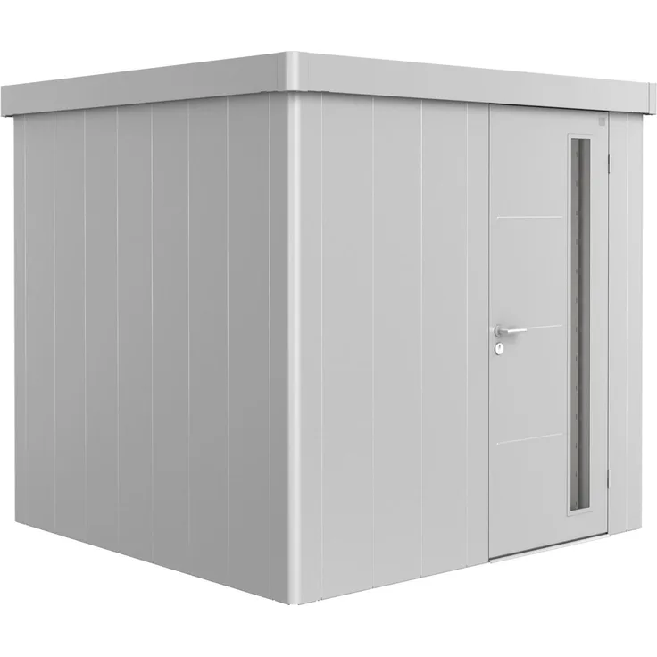 Biohort Gerätehaus Neo, 2B: 236 x 236 x 222 (b x t x h) cm, silber-metallic