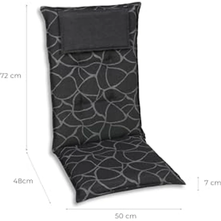 GO-DE Hochlehnerauflage, (Set, 2 Auflagen), anthrazit – Bild 4