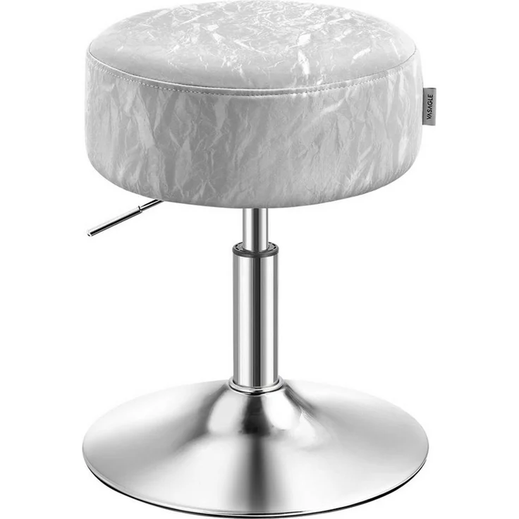 Schminkhocker, Schminkstuhl, Sitzhocker, höhenverstellbar, 360° drehbar, PU, dicke Polsterung, für Schlafzimmer, Küche, Esszimmer – Bild 1