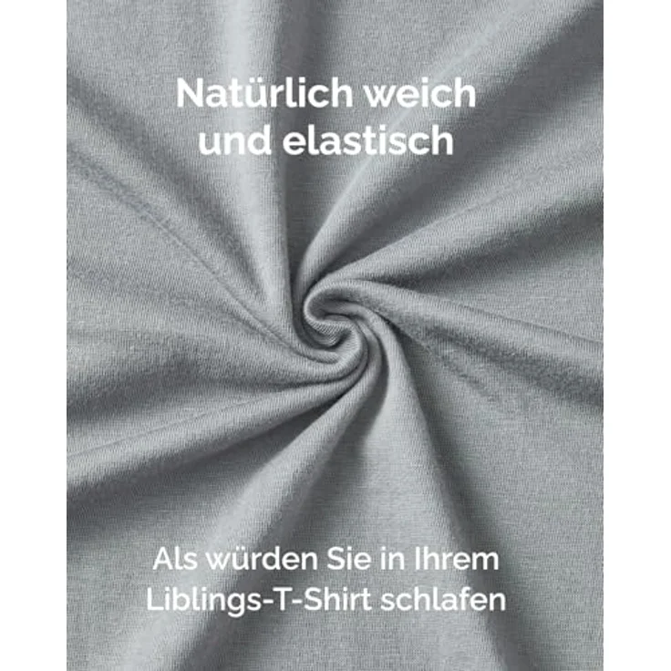 Spannbettlaken Jersey 140x200 - Baumwolle Boxspringbett 40cm - Dunkelgrau | Spannbetttuch, Rundumgummi, Dehnbar, Weich, Atmungsaktiv, Knitterfrei, Pflegeleicht, Baumwoll-Jersey, Bis 40cm, OEKO-TEX – Bild 4