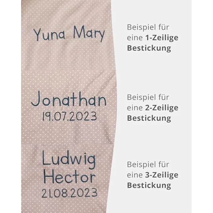 ULLENBOOM personalisierbare Krabbeldecke für Baby 140x140 cm - Dick & weich | Perfekt als Geschenk, Außenmaterial: 100% Baumwolle, OEKO-TEX zertifiziert, Made in EU, Schadstoffgeprüft, waschbar – Bild 6