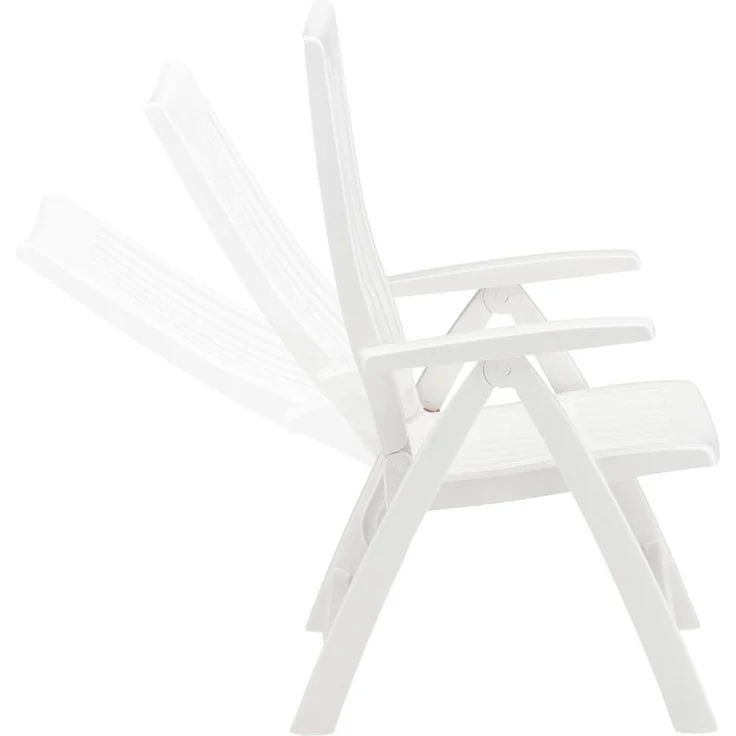Kettler Roma Klappsessel - verstellbarer Gartensessel aus Kunststoff - weiß – Bild 5