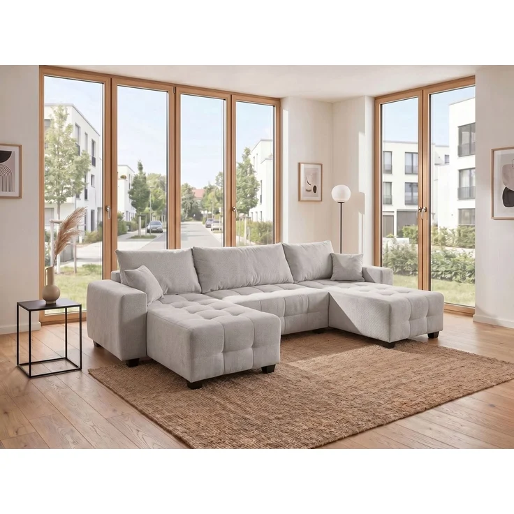 OTTO home Wohnlandschaft Bella U-Form, B: 314 cm, inkl. Schlaffunktion, auch in Cord, inkl. Bettkasten, Bonellfederkern, extra große Liegefläche: 269x135cm – Bild 1