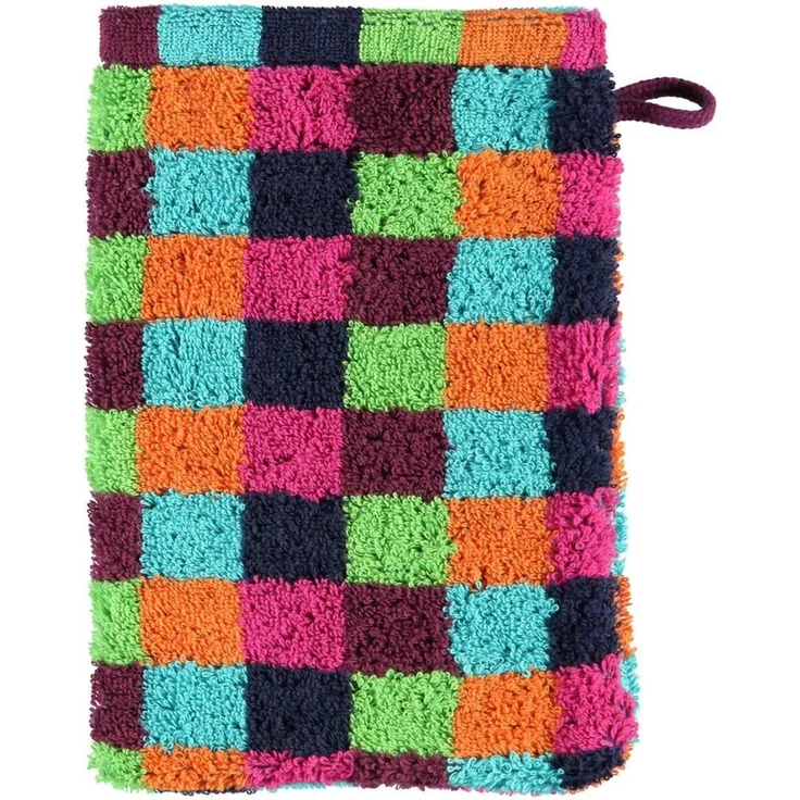 Cawö Waschhandschuh Waschhandschuh "Lifestyle Karo" im 2er-Pack, Frottier (2-St), Walk-Frottier Karo – Bild 1