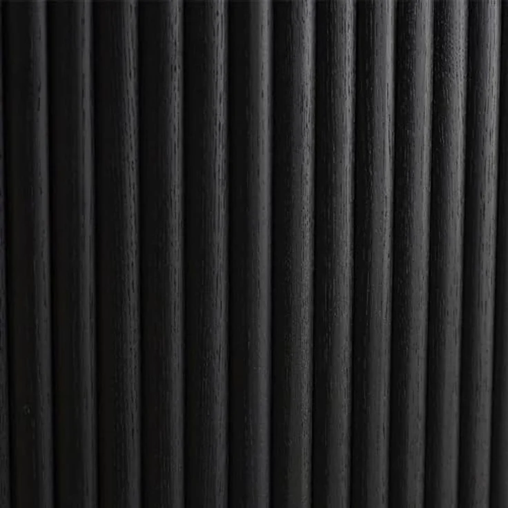 Julian Bowen Louis schwarzer geriffelter ausziehbarer Esstisch, Eschenholz, 180x90 cm, Schwarz – Bild 7