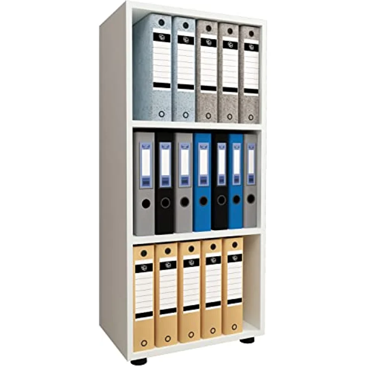 VCM Büroregal & Bücherregal Ulas 918442 Weiß H. 108 x B. 49 x T. 32 cm – Bild 2