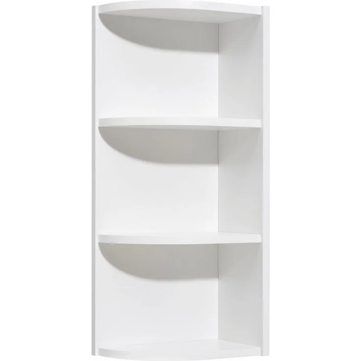 Saphir Eckregal Quickset 335 Abschlussecke für Hängeschrank, 30,7 cm breit, 70 cm hoch, 2 feste Böden, Regal in Weiß, Badezimmerhängeregal
