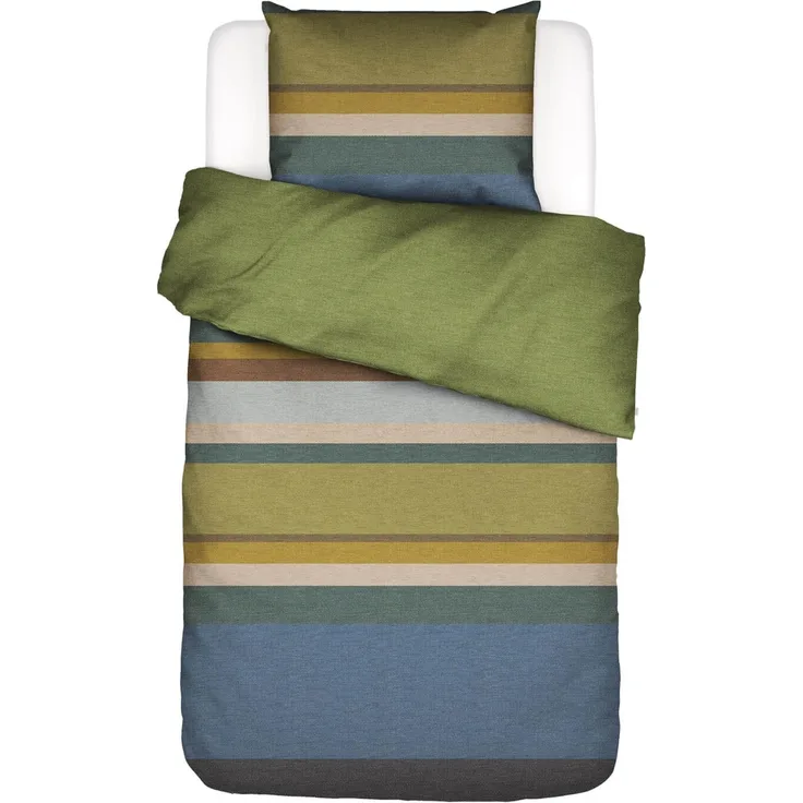 ESSENZA Bettwäsche Kim Green Flanell Brushed Renforcé 135 x 200 + 80 x 80 cm