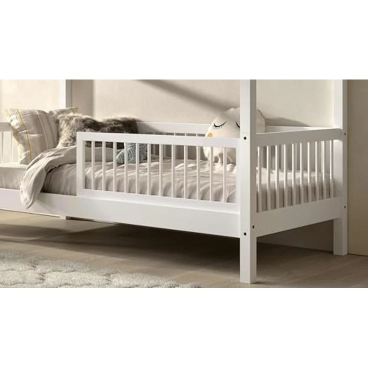 Hausbett >Buche Massiv< in Buche massiv weiß lackiert - 207,5x170x97,5 (BxHxT) – Bild 4