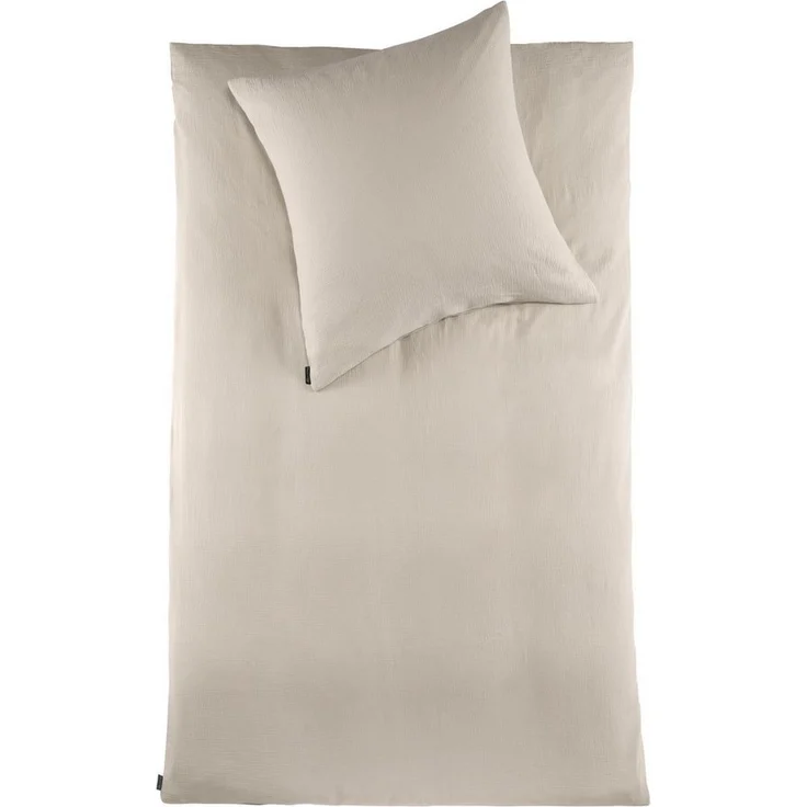 soma Bettwäsche Set Musselin 135x200 Baumwolle Natur natur, Baumwolle, 2 teilig, Geschenkidee atmungsaktiv weich sale Reißverschluss Partner Sommer – Bild 5