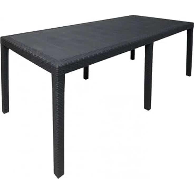 Dmora Rechteckiger ausziehbarer Gartentisch, Made in Italy, Farbe Anthrazit, Maße 150 x 72 x 90 cm (ausziehbar bis 220 cm) – Bild 8