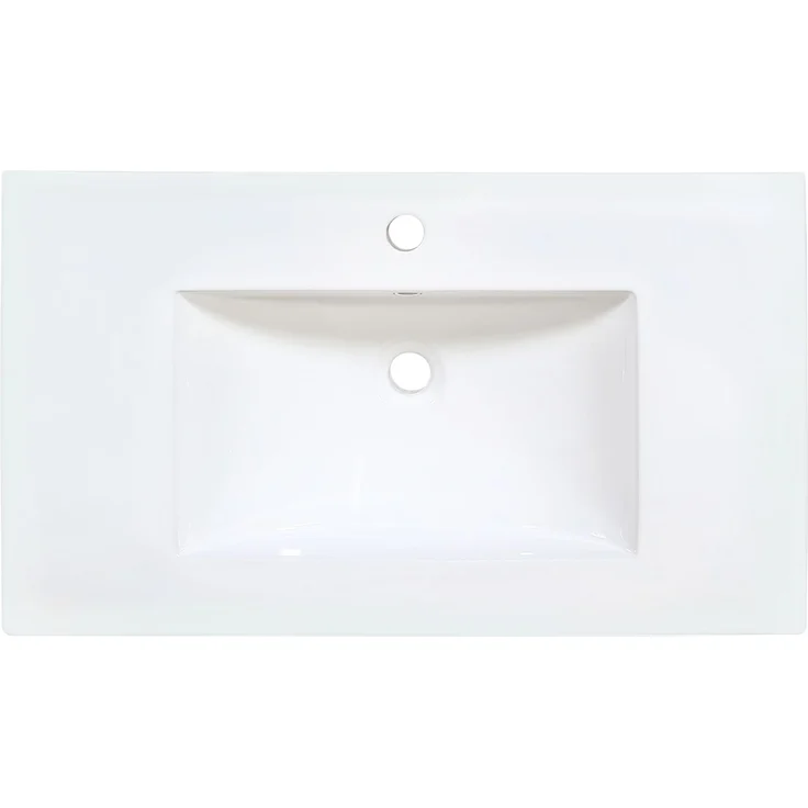 Waschbeckenunterschrank mit Keramikbecken, 81 x 47 x 51 cm, MDF, wandmontiert, mit LED-Beleuchtung – Bild 8
