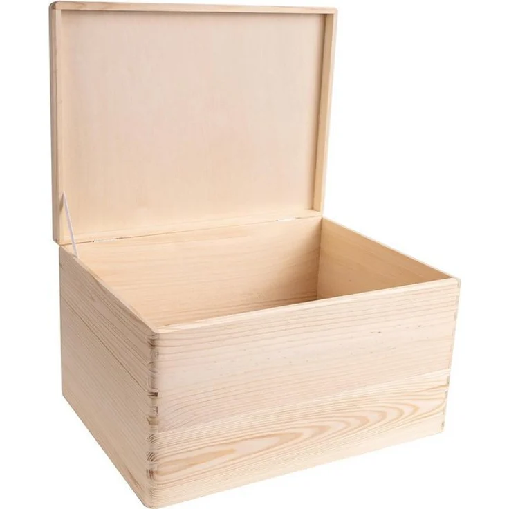 Creative Deco Holzkiste Große Holzkiste mit Deckel 40x30x24 cm (1cm), Holzbox mit Deckel Kasten – Bild 4