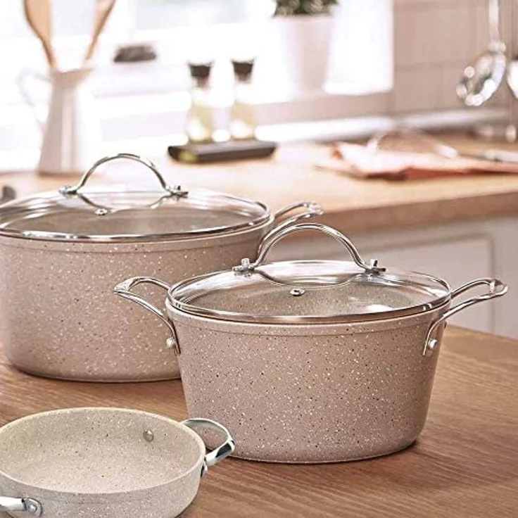 Korkmaz Granita Wokpfanne - 24 x 6,5 cm - 5-fach Beschichtung & Kratzfest – Bild 3