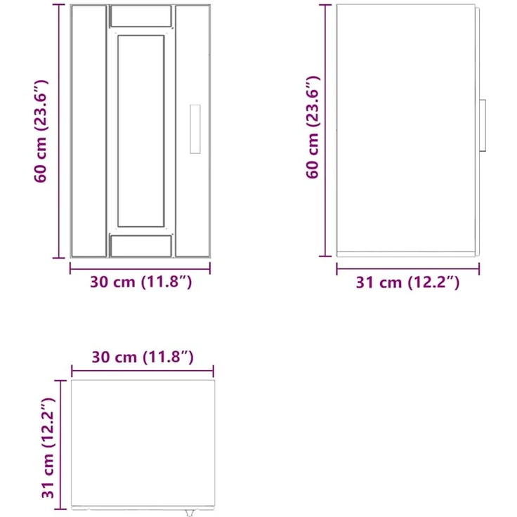 vidaXL Küchen-Hängeschrank Porto Braun Eichen-Optik Holzwerkstoff 854024 – Bild 9