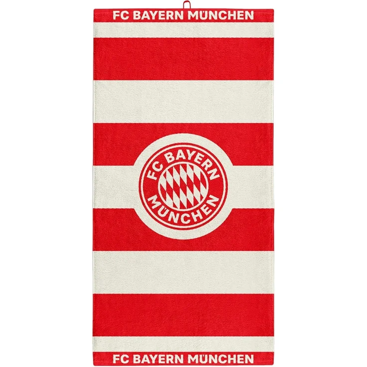 FC Bayern München Badetuch FC Bayern München I Badetuch I Rot/Weiß, Baumwolle – Bild 4