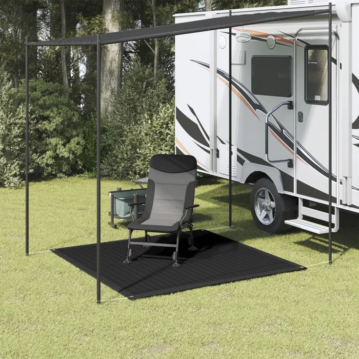 vidaXL Zeltteppich 200x200 cm Schwarz 310776 – Bild 1