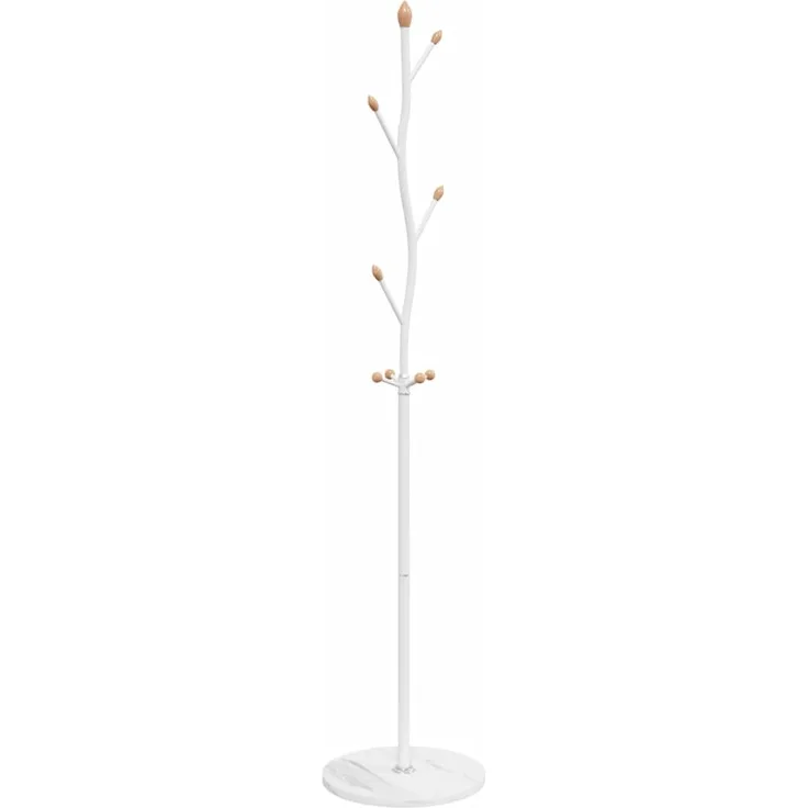vidaXL Garderobenständer Weiß 177 cm Pulverbeschichtetes Eisen 377093