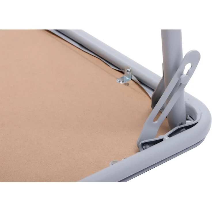 FurnitureR Klappbarer Esstisch 86×86×71 cm, quadratischer PVC-Tisch mit robustem Metallrahmen, platzsparend faltbar, ideal für Küche, Esszimmer, Balkon und kleine Wohnungen, in Grau – Bild 6