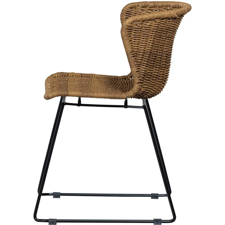 Gartenstuhl Wings aus Rattan-Seil, modern, 2er-Set, Natur, für Innen und Außen – Bild 4
