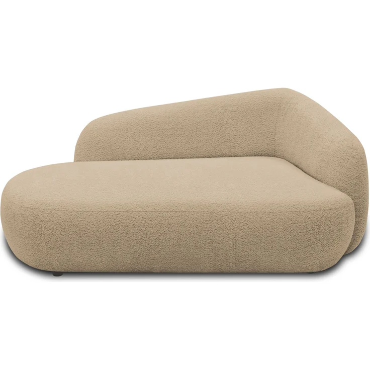 DOMO. collection Recamiere 700013, Liege mit Zierkissen, oval, Füße mit Filzgleitern, Chaiselongue, Sofa, Polstergarnitur, 183 x 105 x 75 (BxTxH), braun (taupe) – Bild 2
