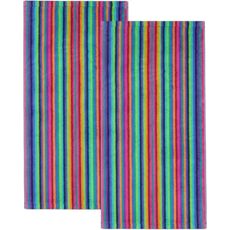 2 Stück Cawö Life Style Handtücher 7048-84 Streifen multicolor 50x100 – Bild 1
