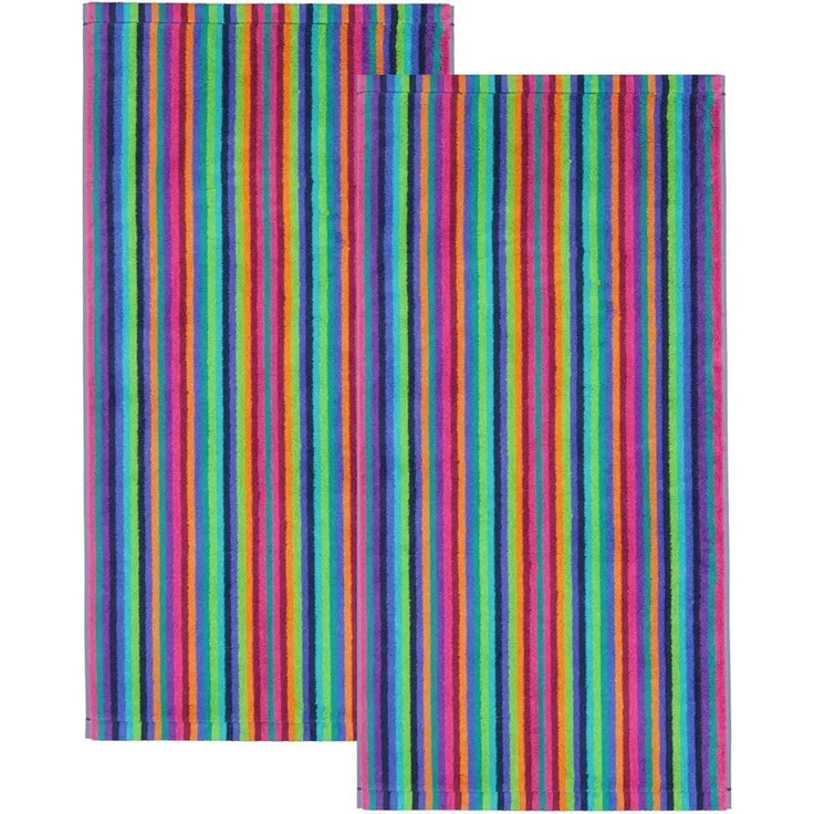 2 Stück Cawö Life Style Handtücher 7048-84 Streifen multicolor 50x100