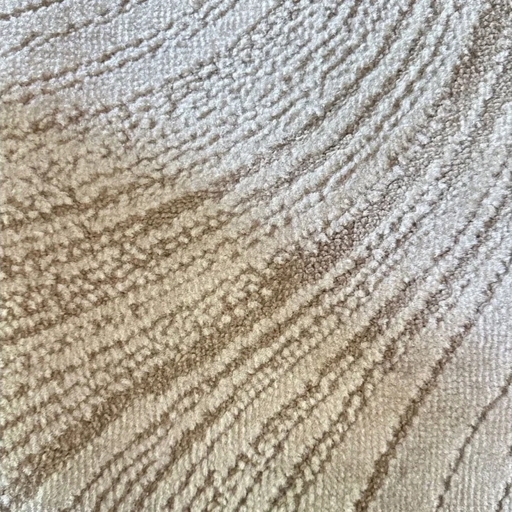Vimoda Teppich Boho Design Unifarbe Hoch-Tief-Effekt, Rechteckig, Höhe: 6 mm, Teppich 3D Hoch-Tief-Effekt Modern für Esszimmer, Flur & Schlafzimmer – Bild 2