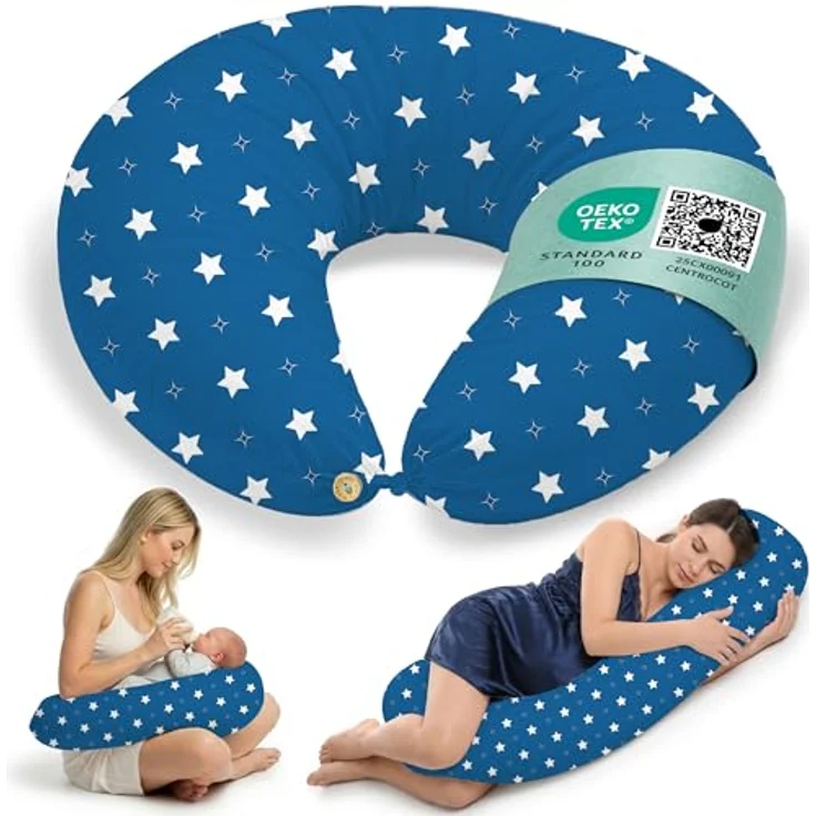 Stillkissen Schwangerschaftskissen XXL 200x70cm Lagerungskissen für Baby/Erwachsene Kissen für Schwangere Seitenschläferkissen mit Bezug aus Baumwolle Ergonomisch & Multifunktional 100% Waschbar – Bild 1