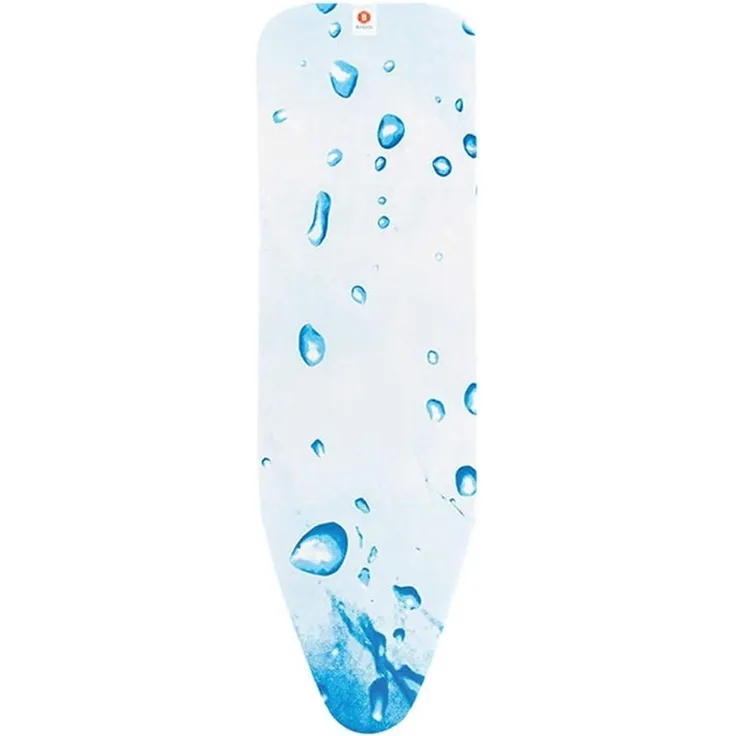 Brabantia Bügelbrett Bezug, Bügelbezug, Bügeltischbezug, Bügelbrettbezug, Baumwolle, Schaumstoff, Größe B 124x38 cm, Ice Water, 318160