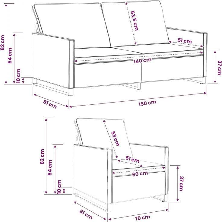 vidaXL Sofa-Set 2 pcs Olivegrün Kunstwildleder 3433125 – Bild 7
