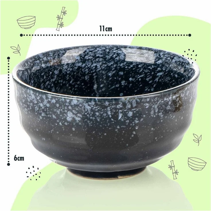 Dimono Teeglas DIMONO Matcha Tee Set–Teezubereitung Set mit Chasen, Schale & Zubehör, Japanische Tee-Schale Matchaschale aus gebranntem Ton – Bild 2