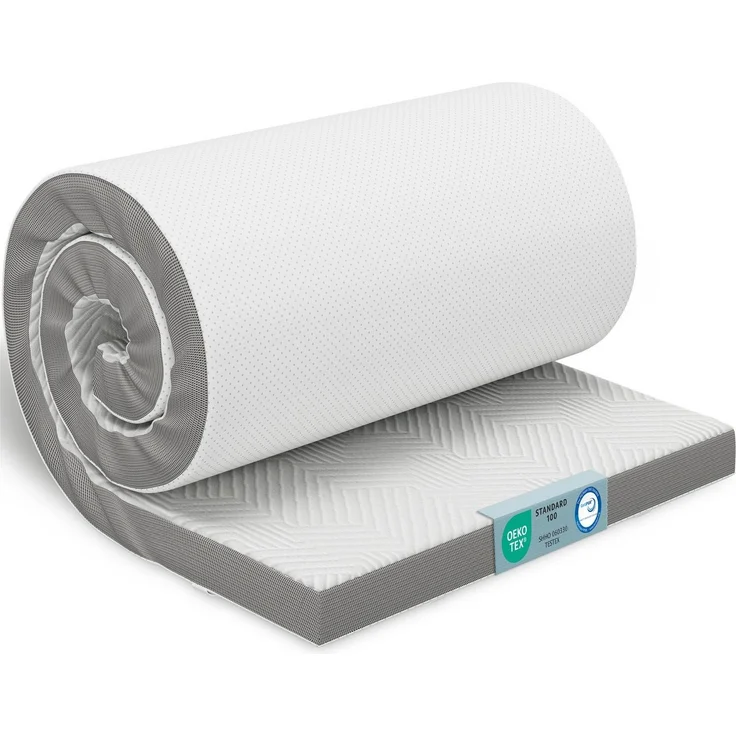ELONEO, Topper Matratzentopper 90x200, 140x200, 180x200 und weitere Größen, 5 cm hoch, Visco, für Hausstauballergiker, schadstoffgeprüft, waschbar – Bild 5