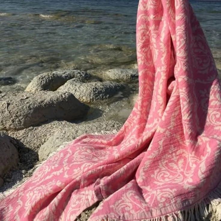 Mijolnir 'Barok - Pink' Fouta (Strandtuch), Rosa, 90 x 170 cm – Bild 3
