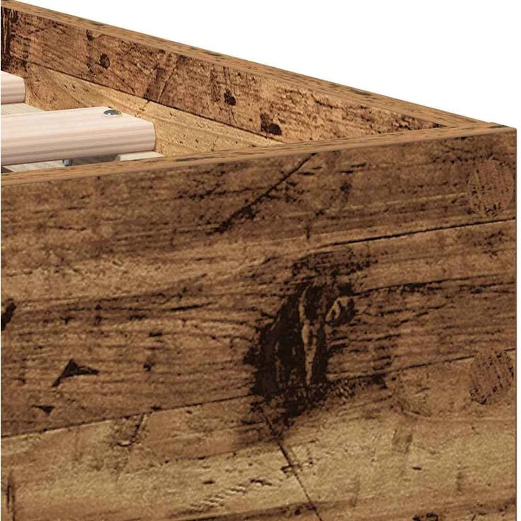 vidaXL Bettrahmen Altholz 203 x 95 x 70 cm Holzwerkstoff 874112 – Bild 9