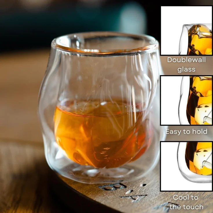 Vialli Design Doppelwandiges Whiskyglas Enzo 320 ml 8487 – Bild 5
