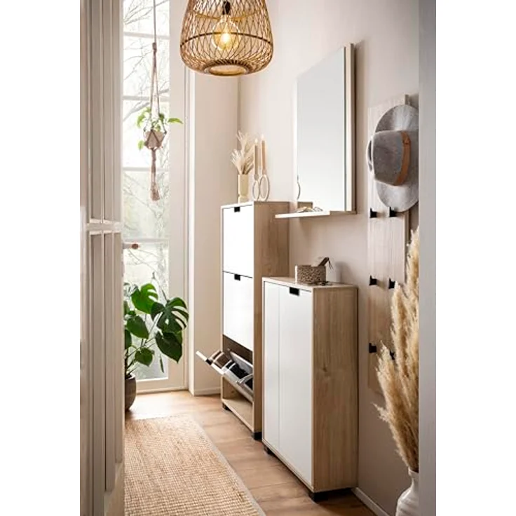 MID.YOU Wandspiegel Eiche, rechteckig aus Holzwerkstoff, 59.6x71.1x12.3 cm – Bild 3